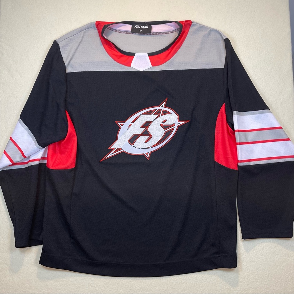 FullSend Black and Red Long Sleeve Jersey
